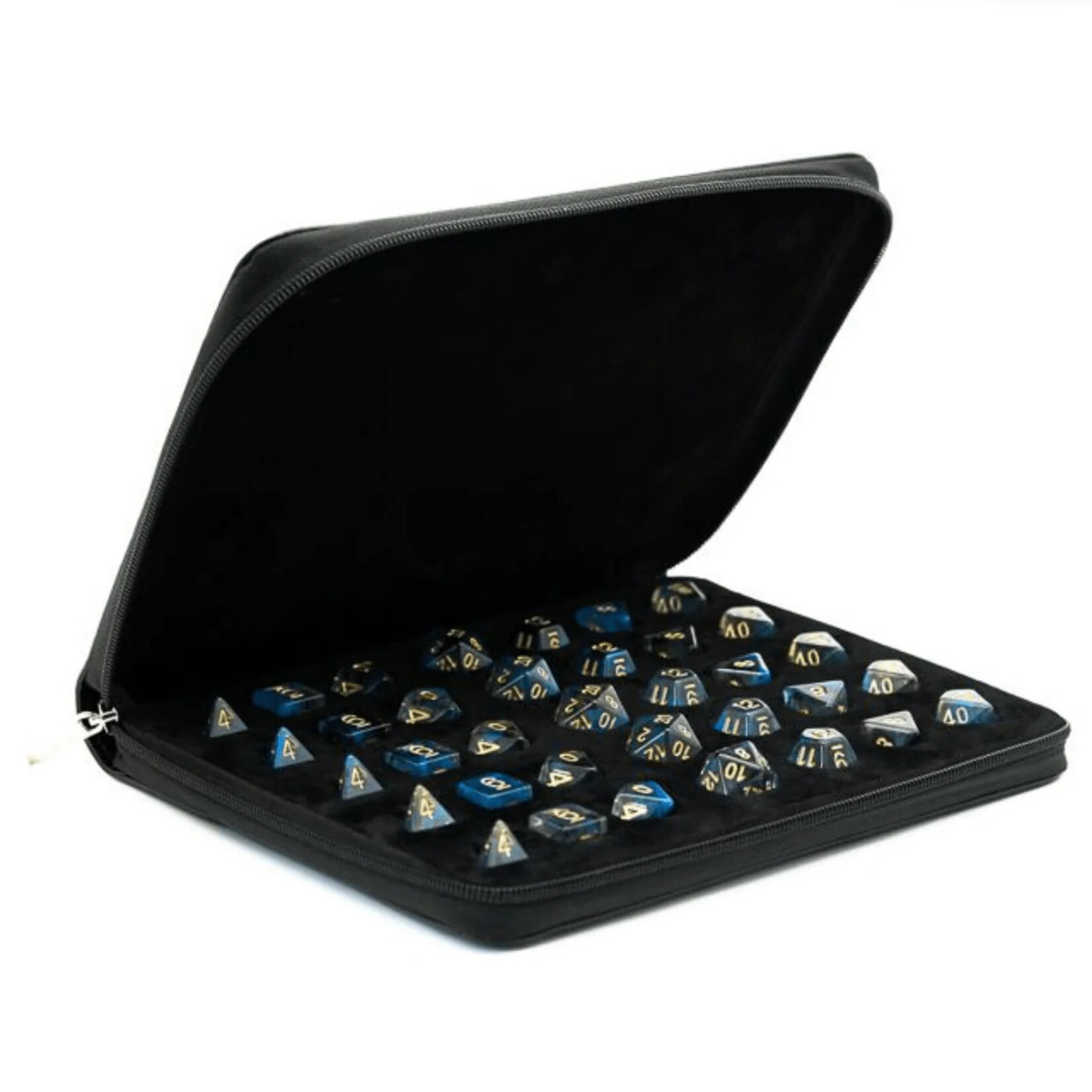 Foam Brain Games Black Leatherette Folio Dice Case