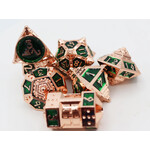 Foam Brain Games Dice 51: Emerald Meteor Shower - Metal RPG Dice Set