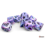 Chessex Lab Dice Festive: Hydrangea with Black 7-Set