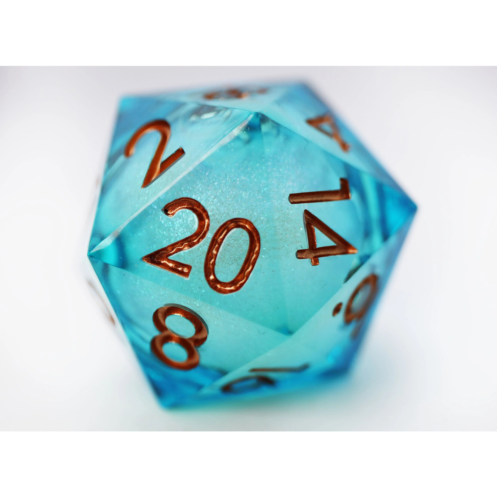 Foam Brain Games Ocean Swirl - 33mm Sharp Edge Liquid Core D20