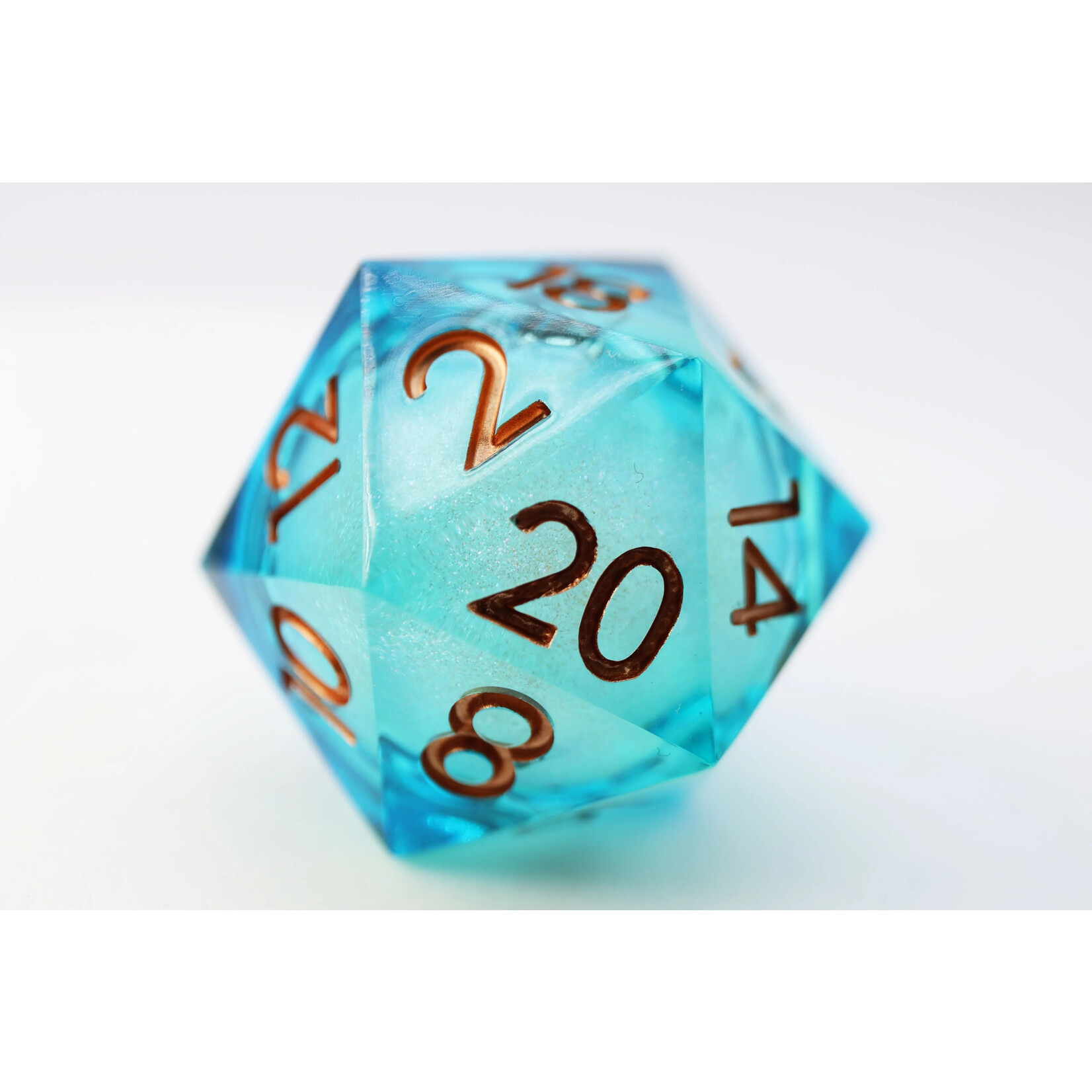 Foam Brain Games Ocean Swirl - 33mm Sharp Edge Liquid Core D20