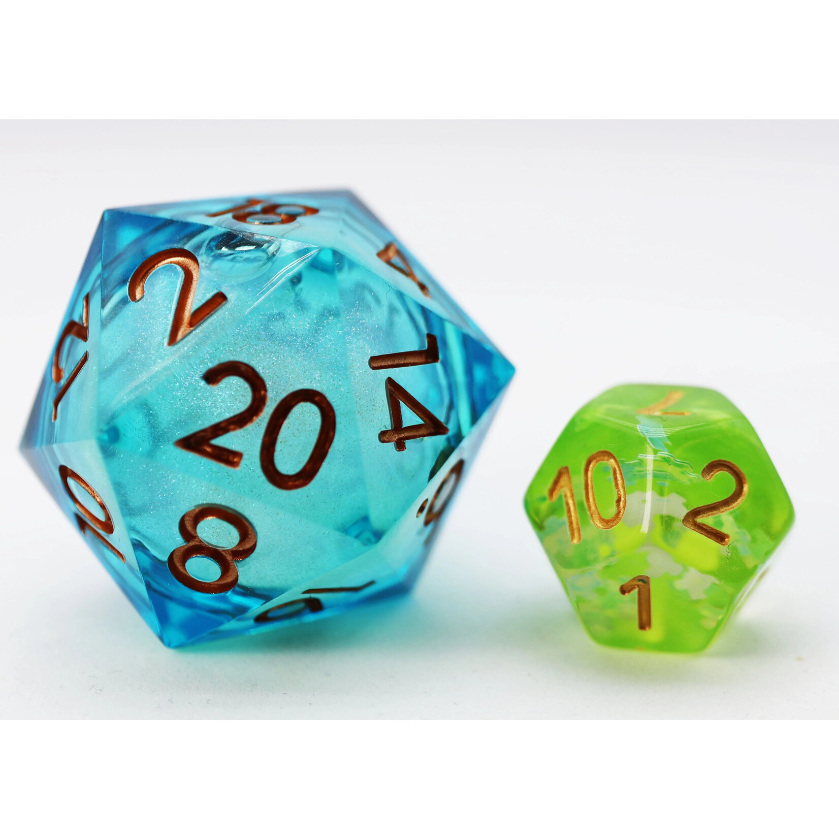 Foam Brain Games Ocean Swirl - 33mm Sharp Edge Liquid Core D20