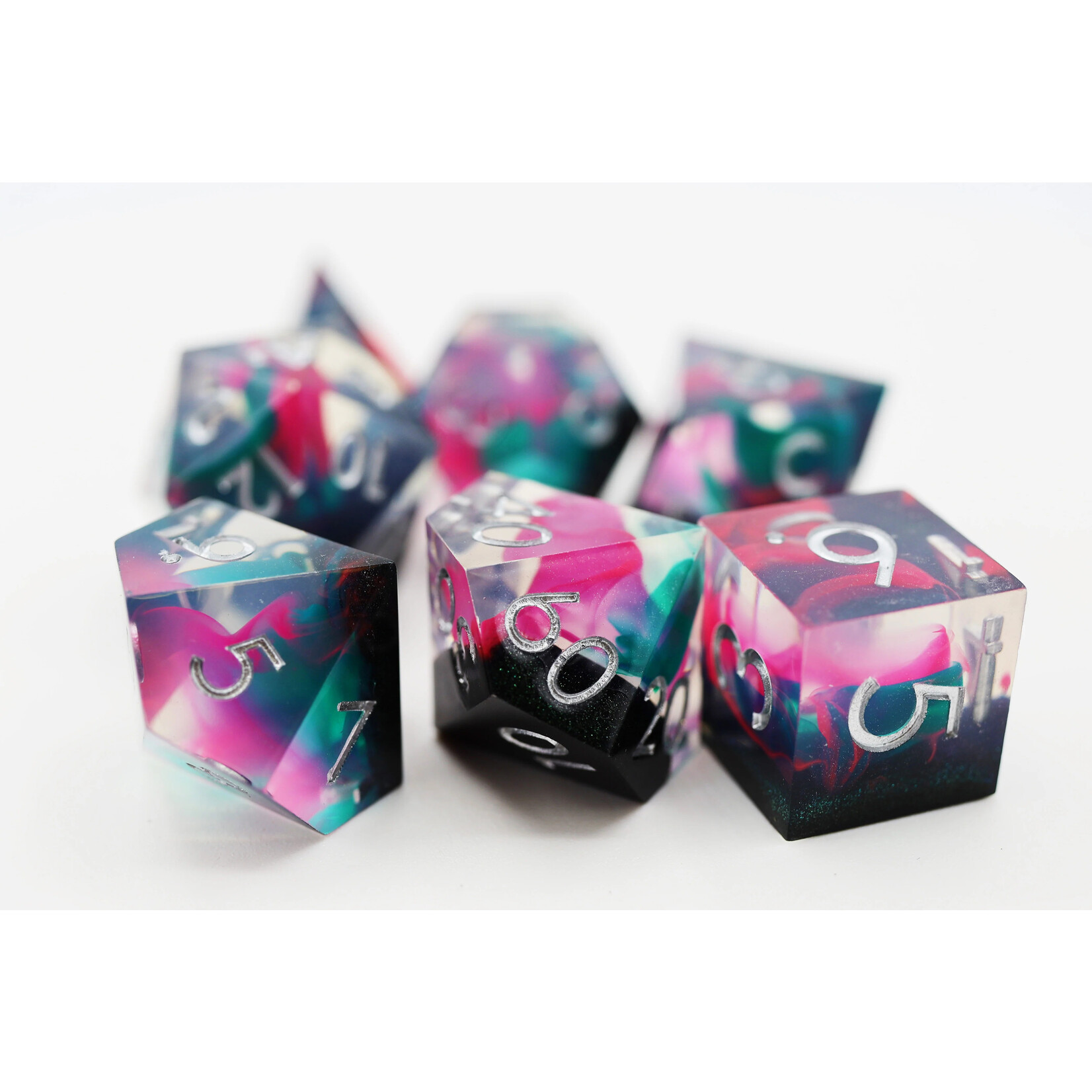 Foam Brain Games Daytona - Sharp Edge Resin RPG Dice Set