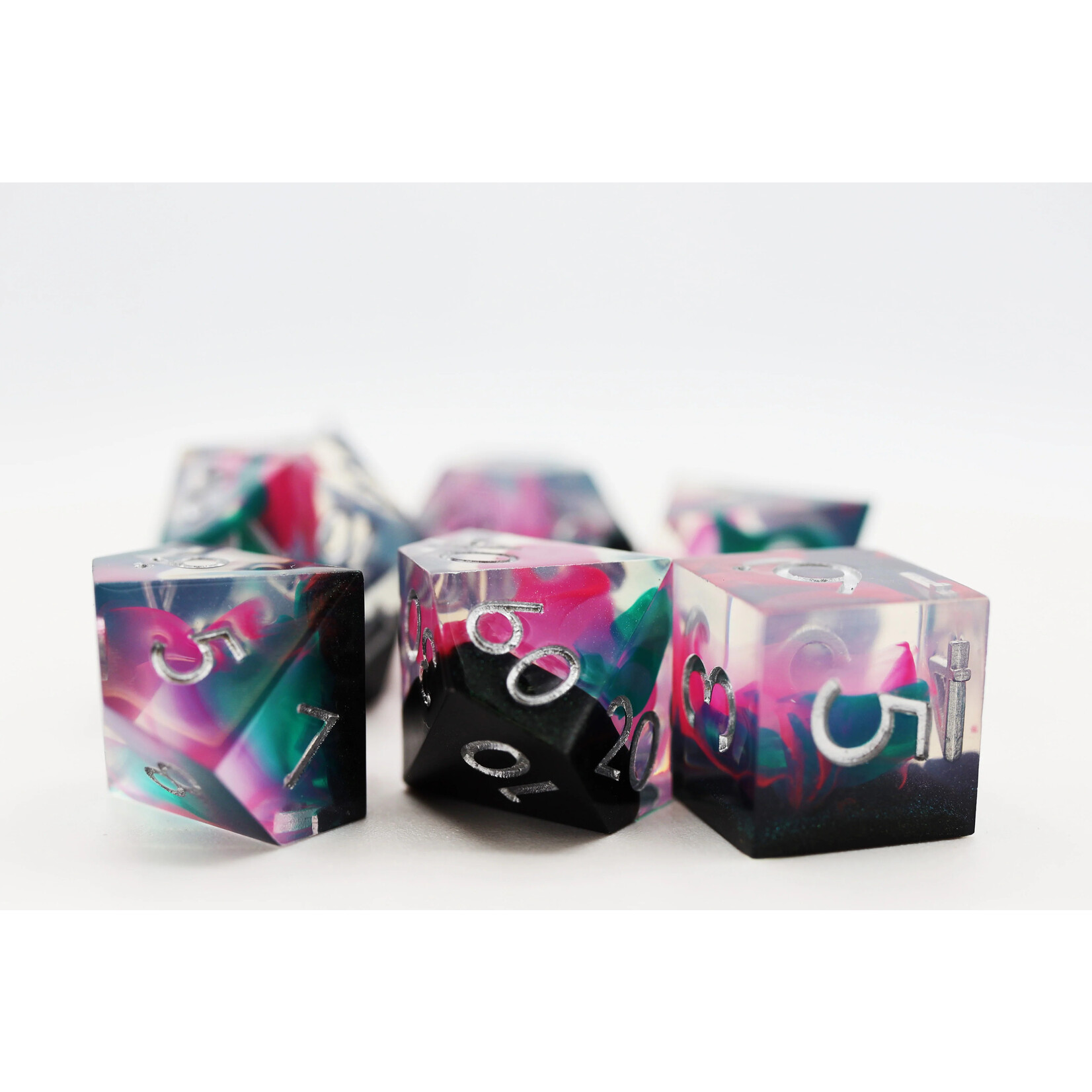 Foam Brain Games Daytona - Sharp Edge Resin RPG Dice Set