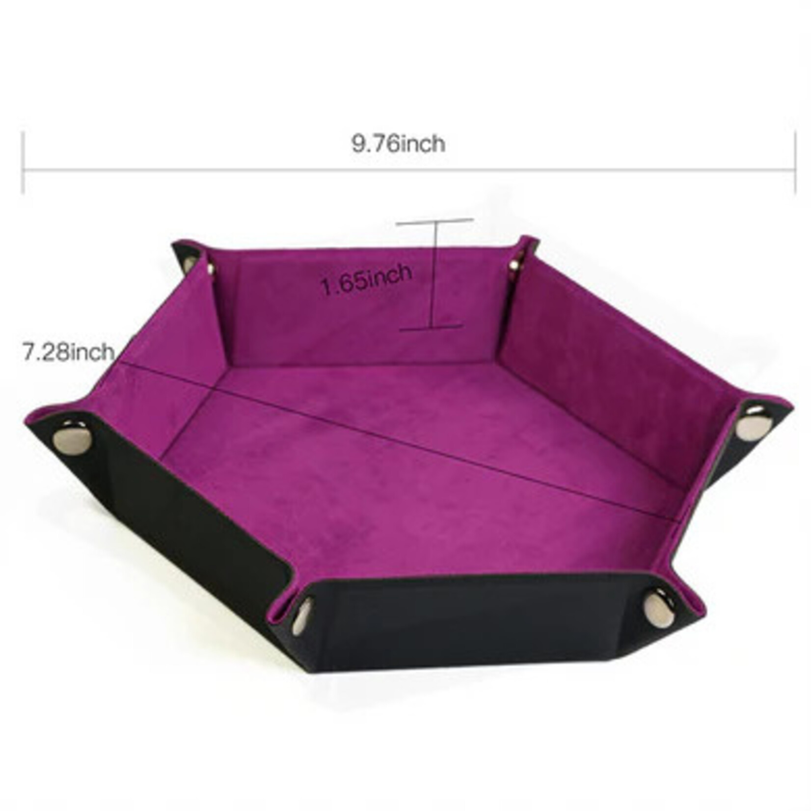 Foam Brain Games Leatherette & Velvet Dice Tray: Magenta Hex