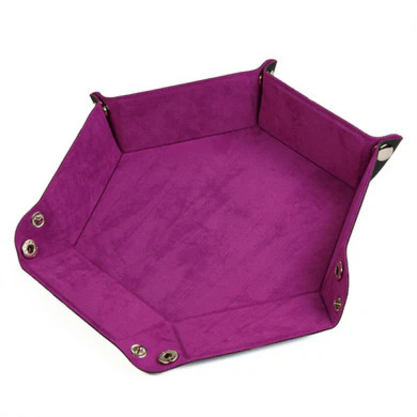 Foam Brain Games Leatherette & Velvet Dice Tray: Magenta Hex