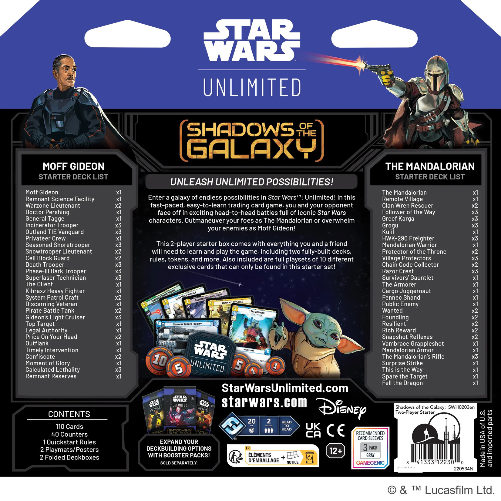 Fantasy Flight Shadows of the Galaxy Two-Player Starter: Star Wars Unlimited