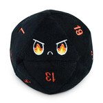 Tee Turtle D20 Dice Plushie: Starry Eyes & Fire Eyes - Black