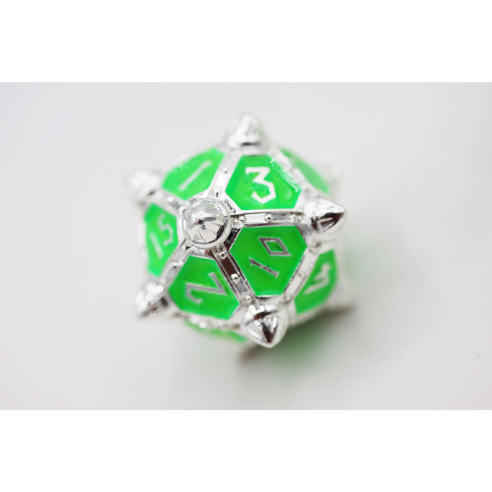 Foam Brain Games Neon Diamonds Dice 51 Metal RPG 7-Set