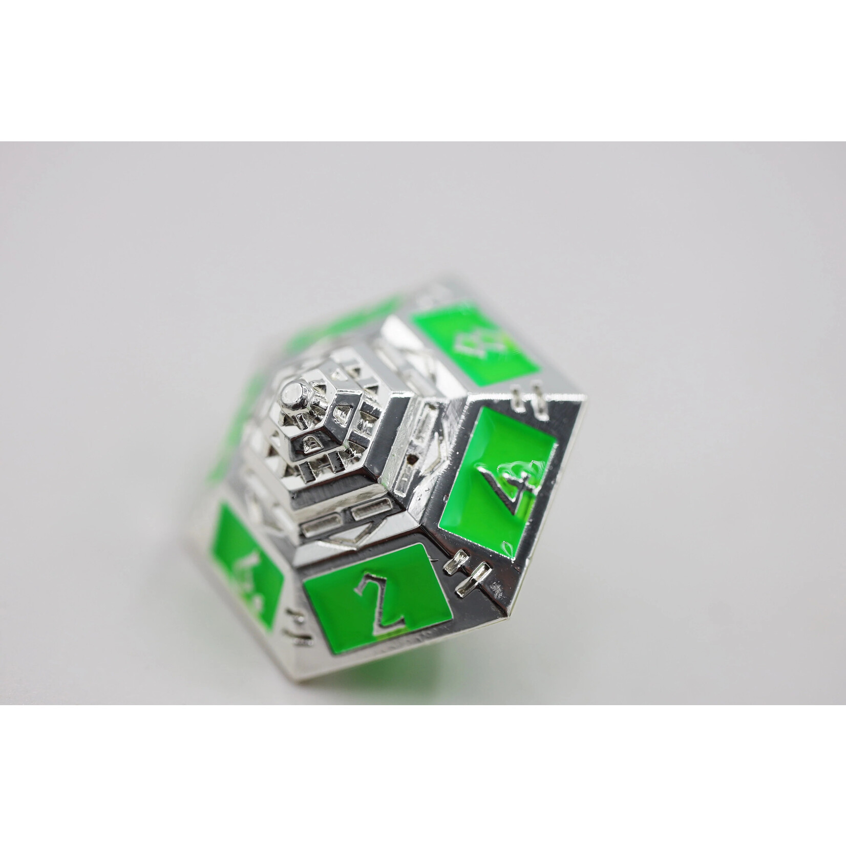 Foam Brain Games Neon Diamonds Dice 51 Metal RPG 7-Set