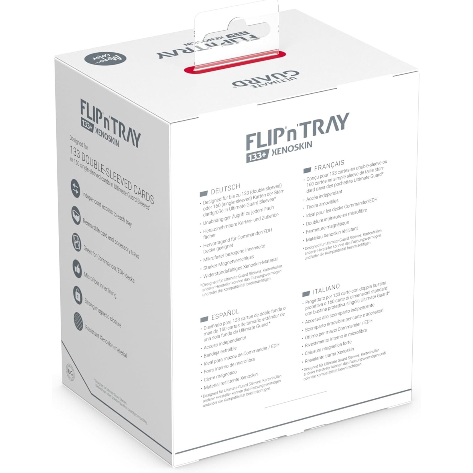 Ultimate Guard Flip'n'Tray Monocolor Red Deck Case 133+