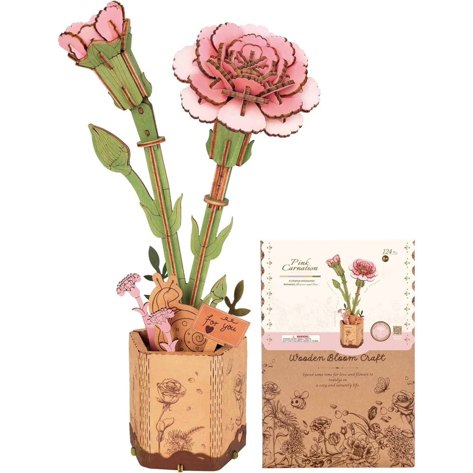 Robotime Pink Carnation