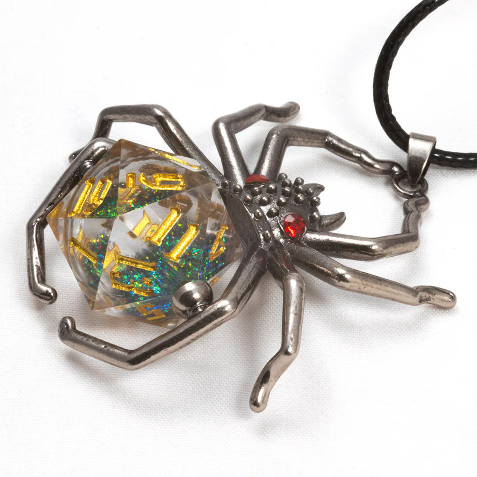 Sirius Dice Necklace: Black Widow d20