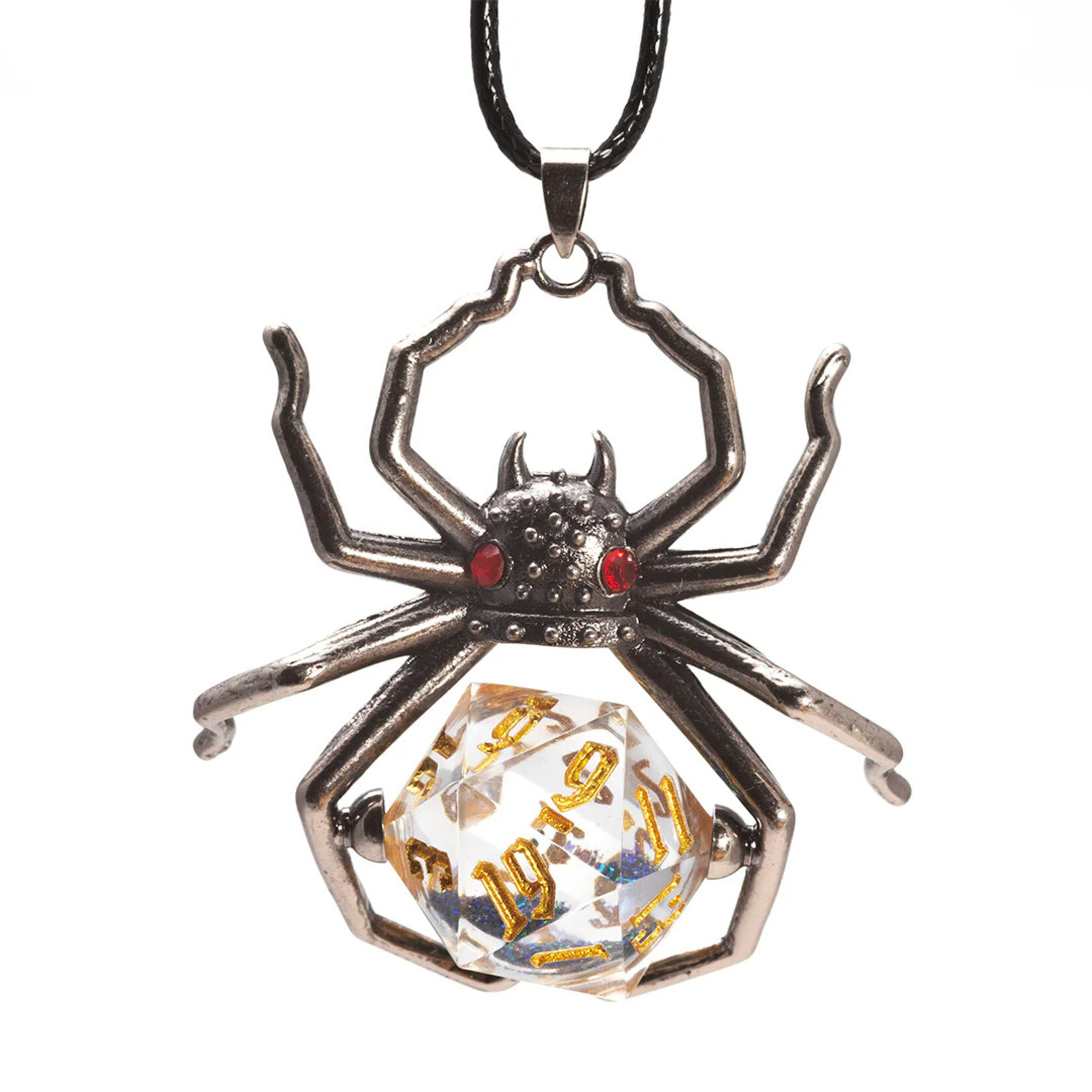 Sirius Dice Necklace: Black Widow d20