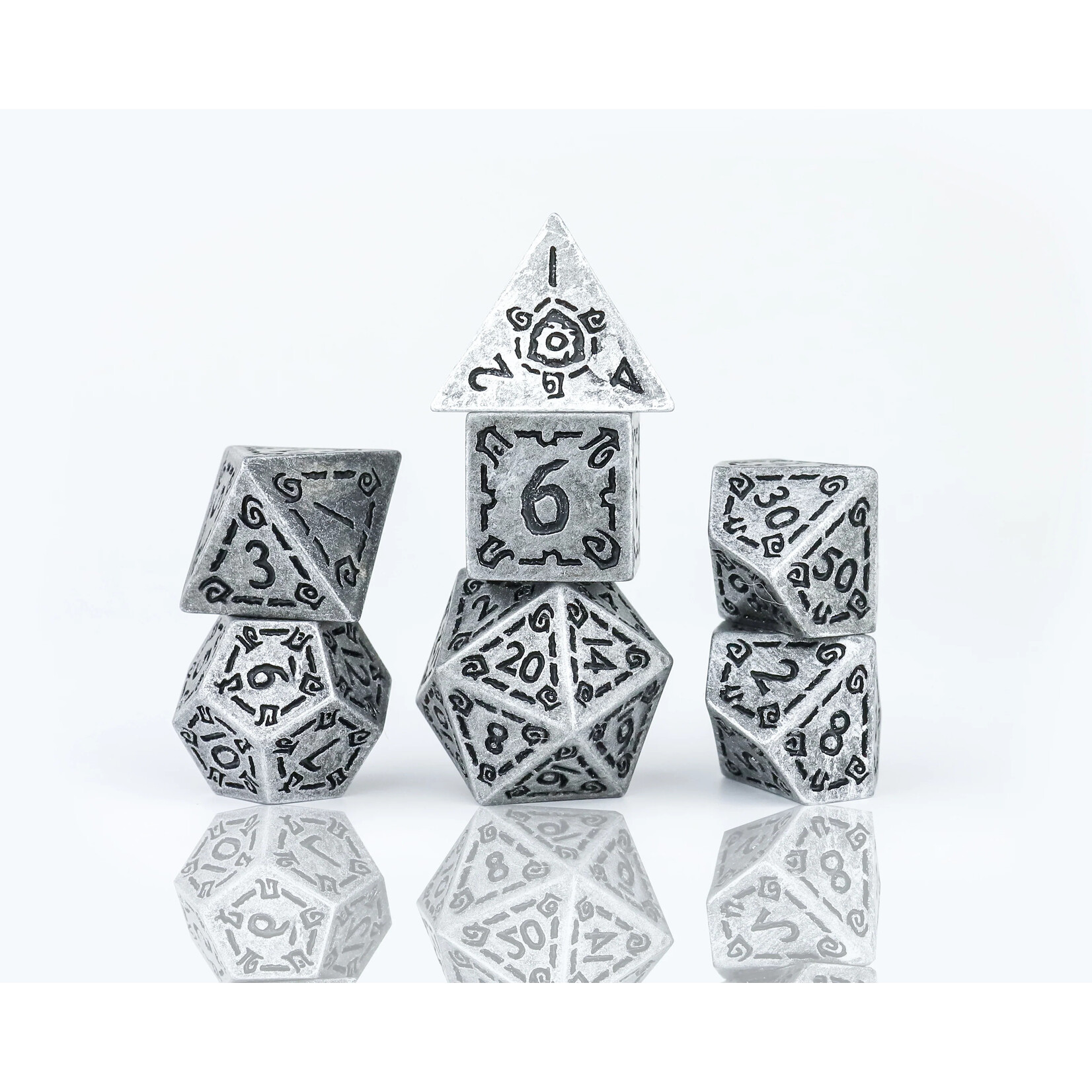 Sirius Dice 1702 Illusory Metal: Silver 7-Set