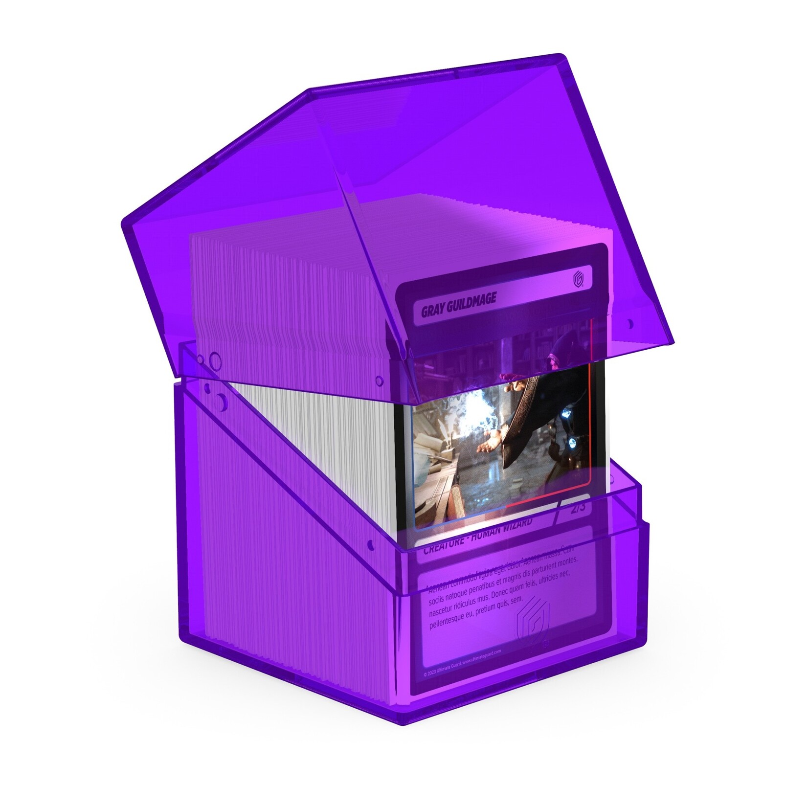 Ultimate Guard Boulder 100+ Deck Case: Clear Amethyst