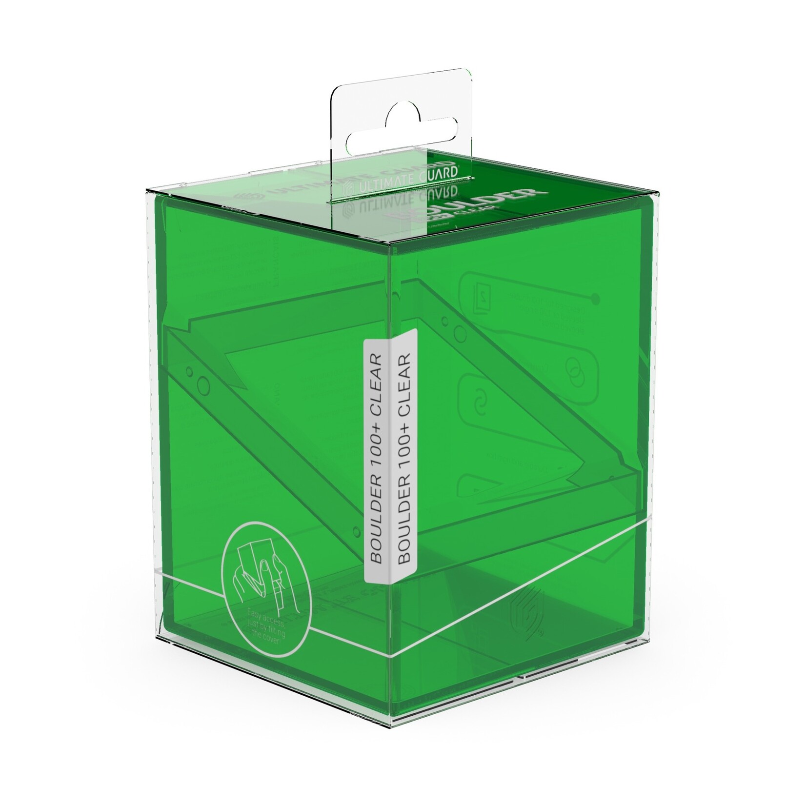 Ultimate Guard Boulder 100+ Deck Case: Clear Emerald