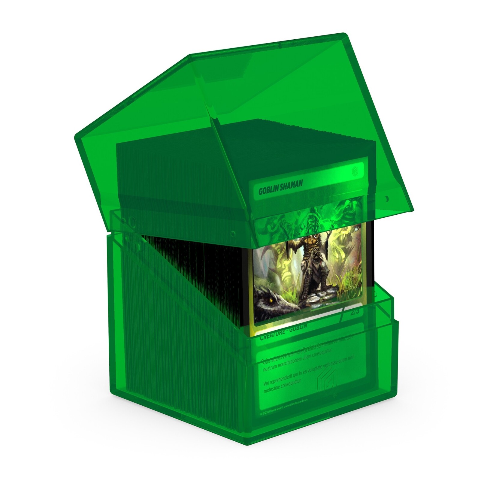 Ultimate Guard Boulder 100+ Deck Case: Clear Emerald