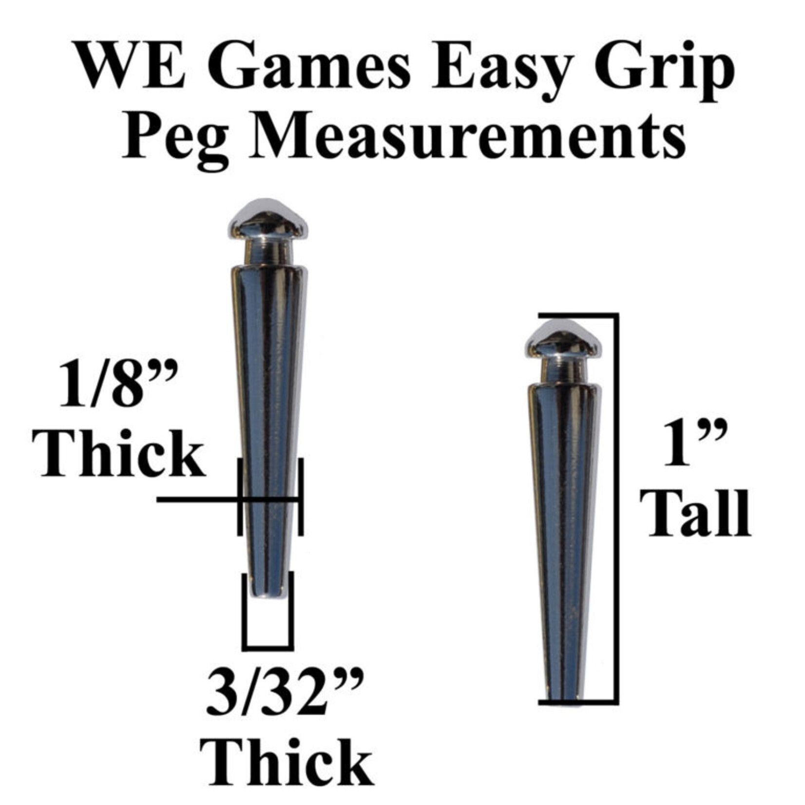 Wood Expressions Cribbage Pegs, 3 Brass 3 Silver