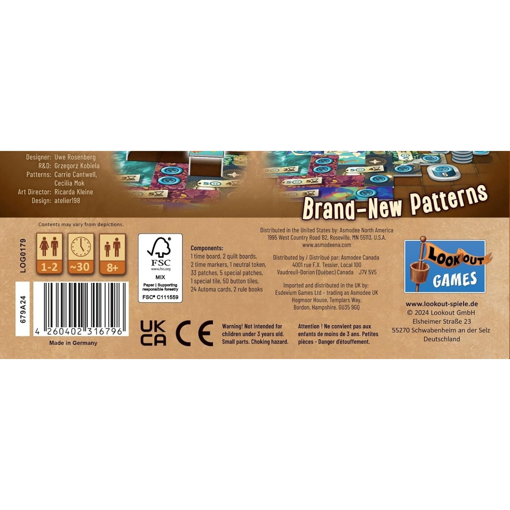 Lookout Games Patchwork Specials 10 Year Anniversary Ed.
