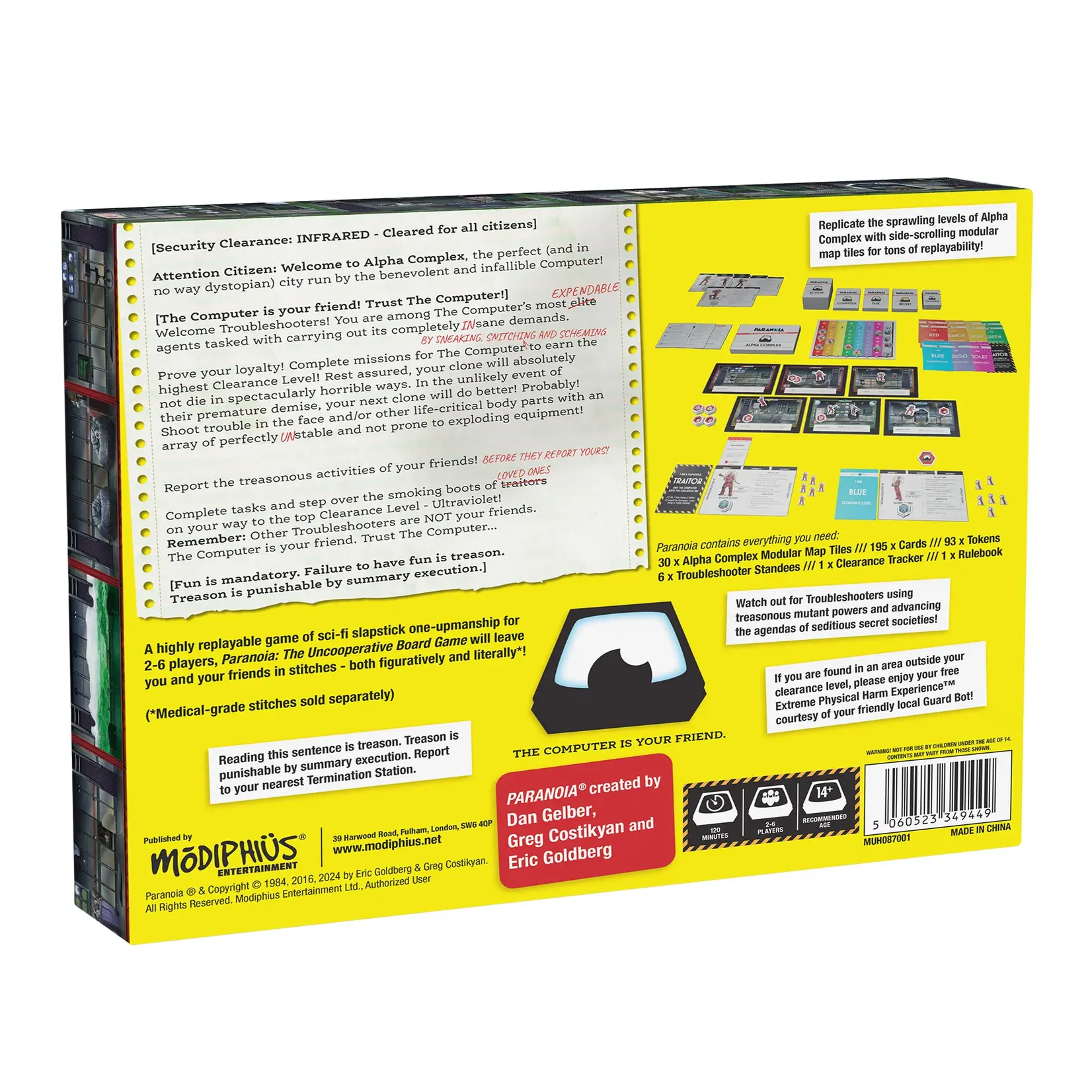 Modiphius Entertainment Paranoia: The Uncooperative Board Game