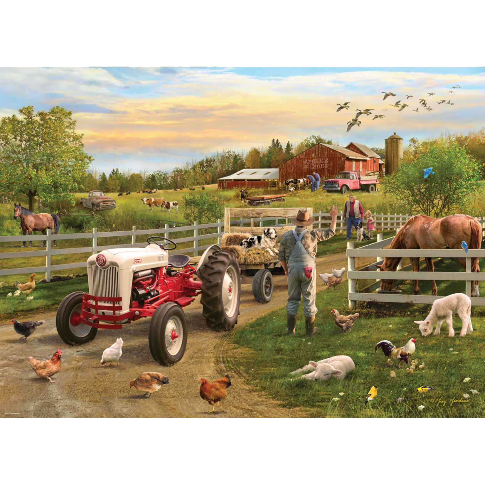 EuroGraphics Puzzles Farmer’s Ford Tractor 1000pc