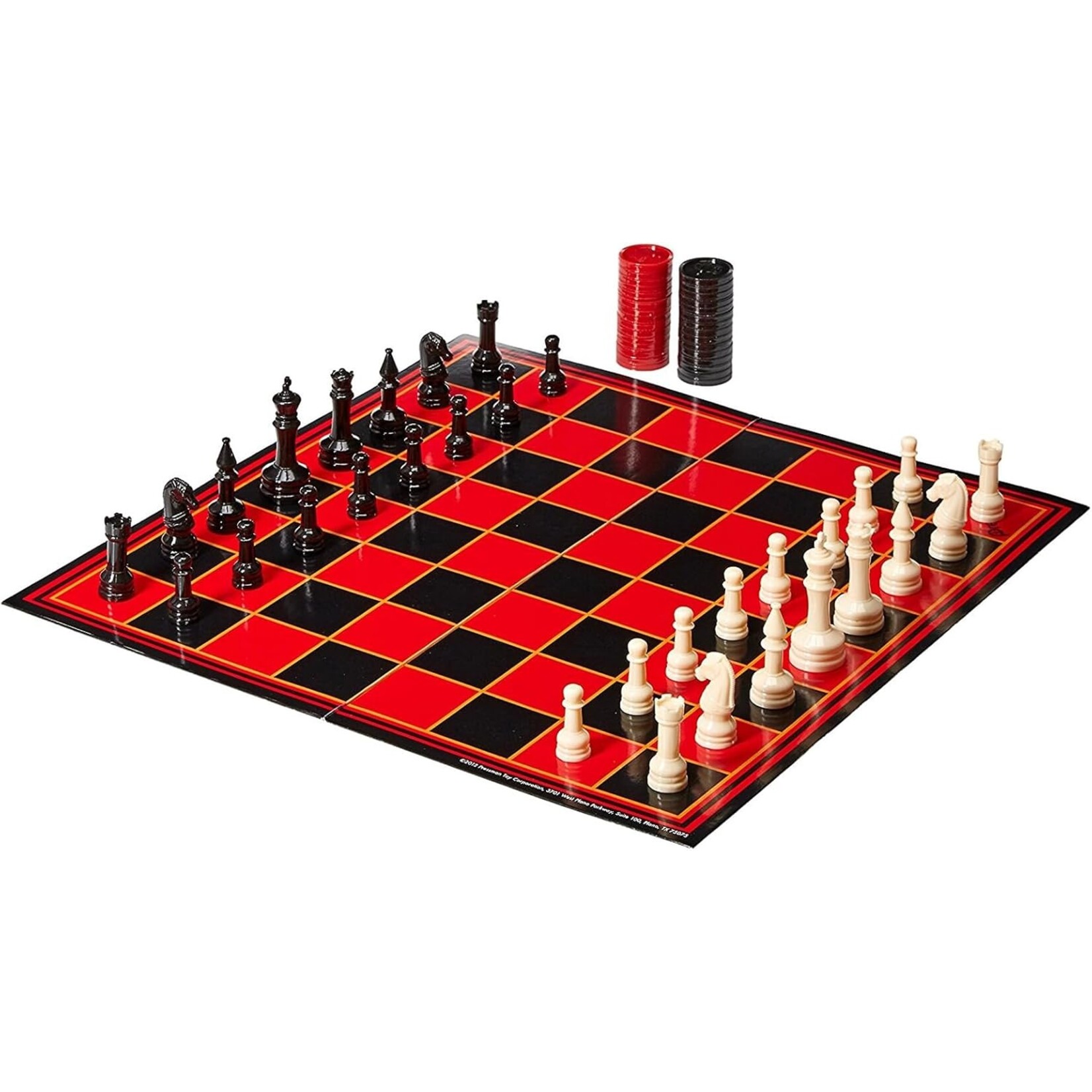 Pressman Toy Corporation Checkers/ Chess/ Backgammon with Folding Board