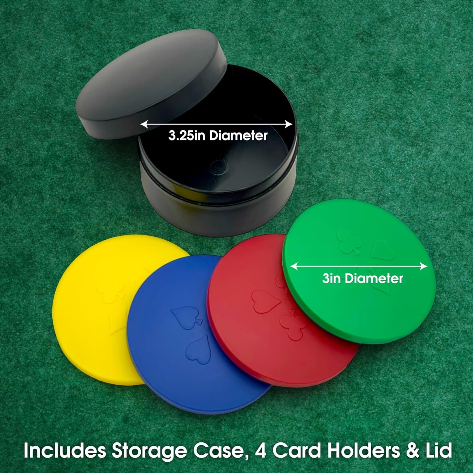 Everest Card Holder - Round with Black Case 4-Set