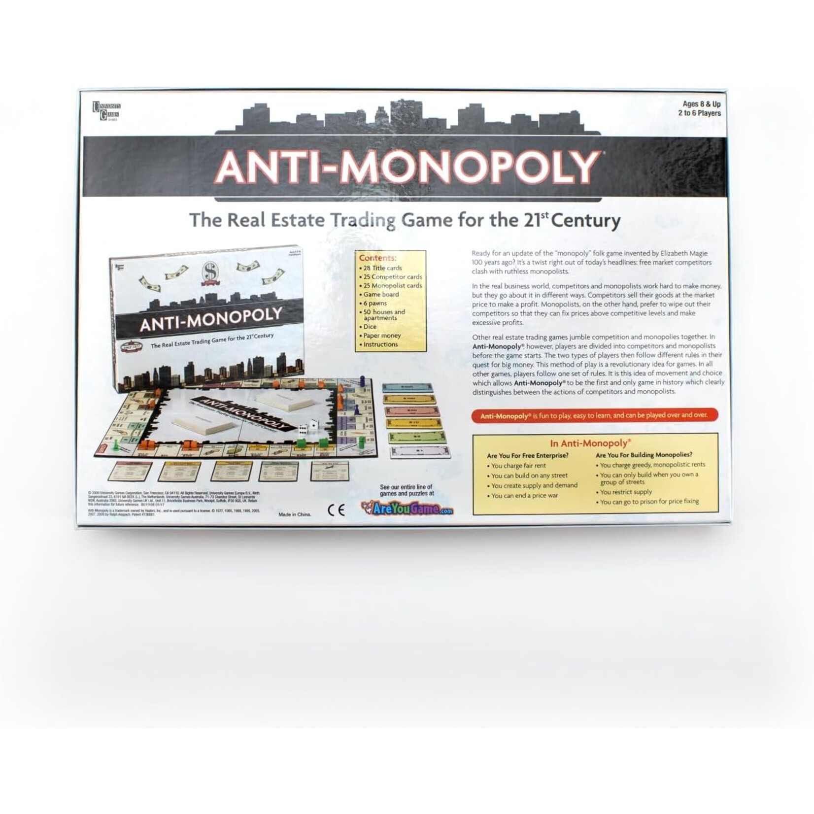 University Games Anti Monopoly Game