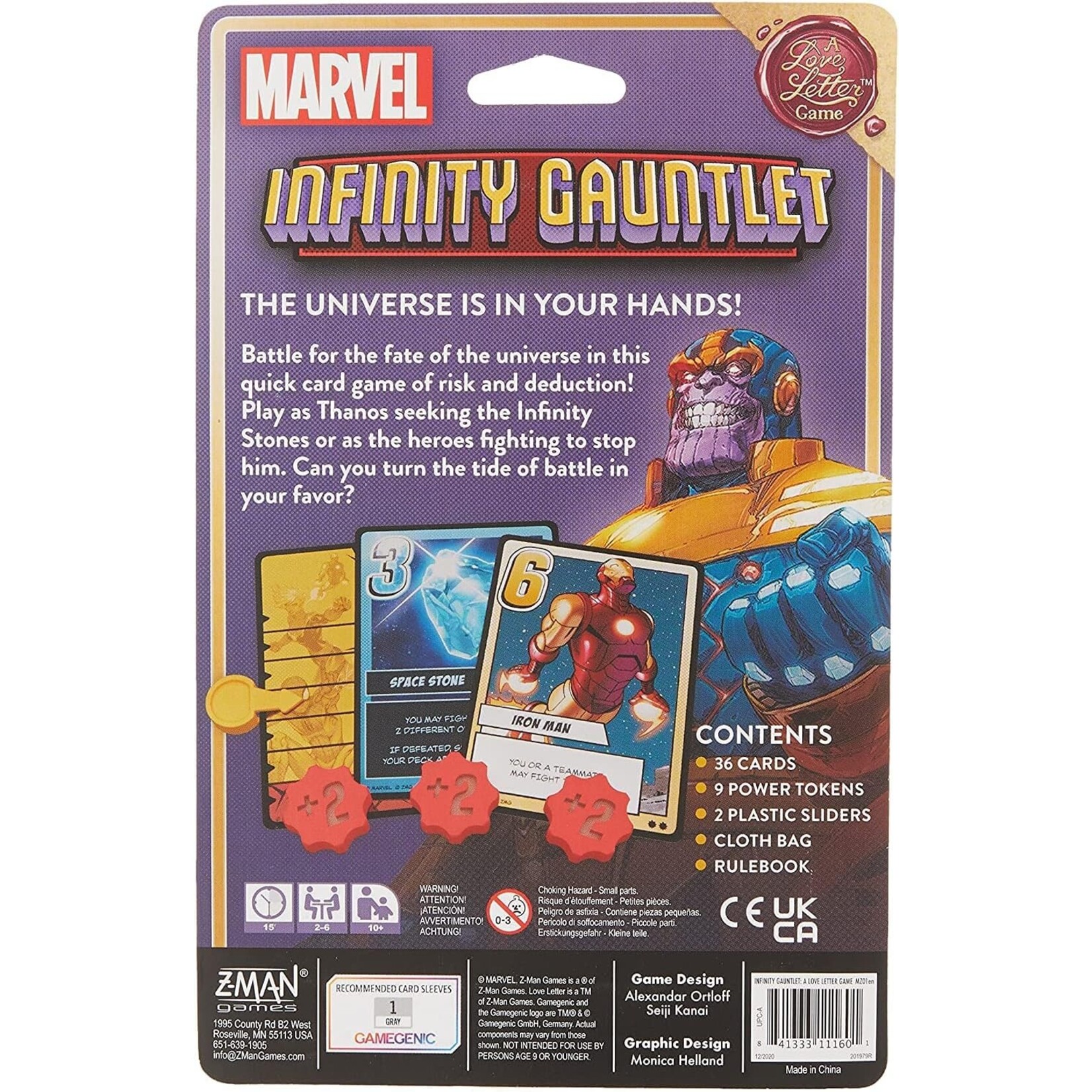 Z-Man Games Infinity Gauntlet: A Love Letter Game