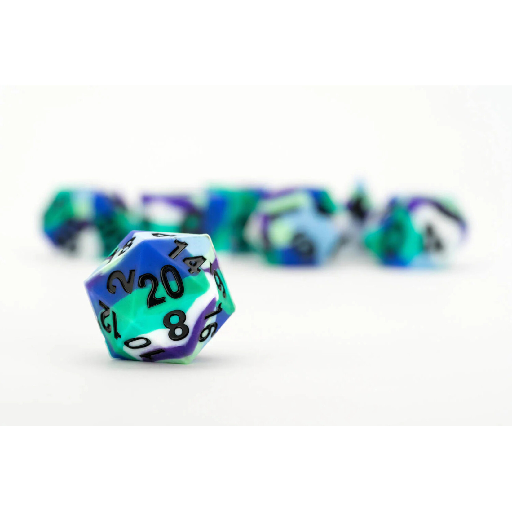 Fanroll by Metallic Dice Games 7503 Sharp Edge Silicone Rubber Dice Set: Gay Men Pride