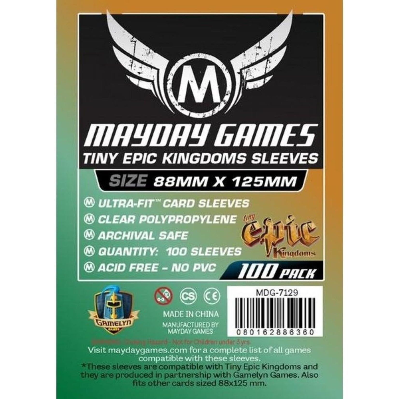 Mayday Games 88mm x 125mm: Premium Tiny Epic Kingdoms, Planechase, Archenemy Sleeves (50)