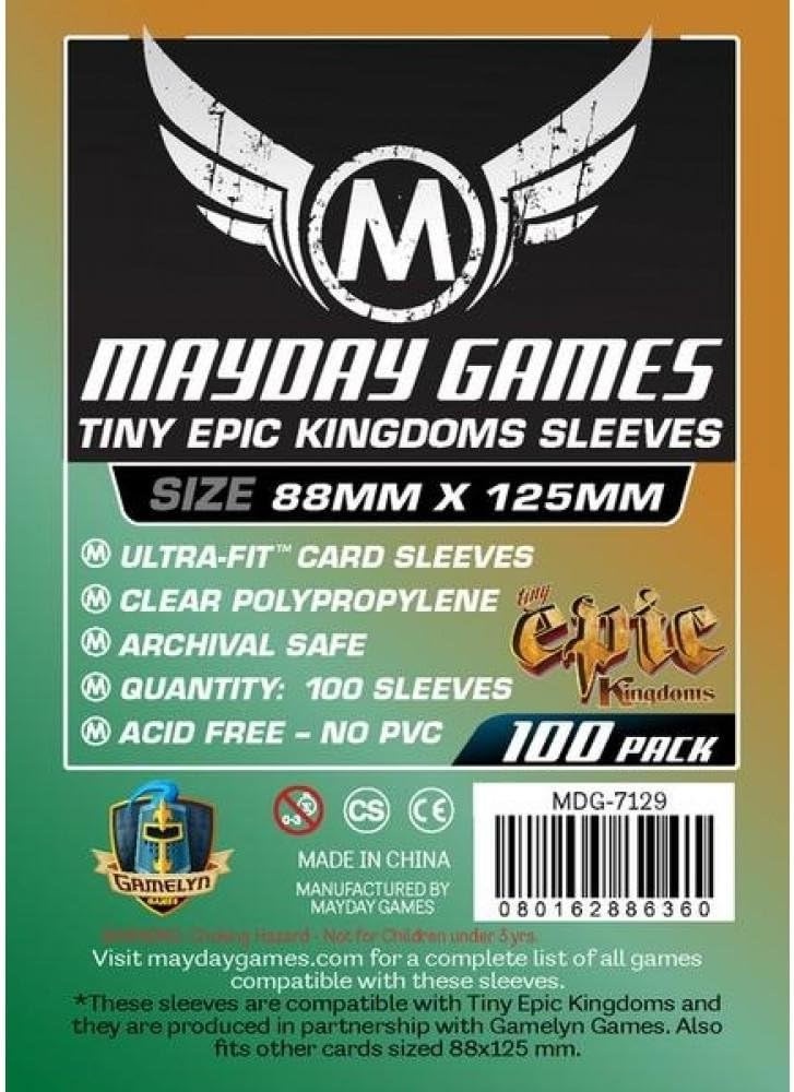 88mm x 125mm: Premium Tiny Epic Kingdoms, Planechase, Archenemy Sleeves (50) - Greenfield Games 88mm x 125mm: Premium Tiny Epic Kingdoms, Planechase, Archenemy Sleeves (50) - Greenfield Games