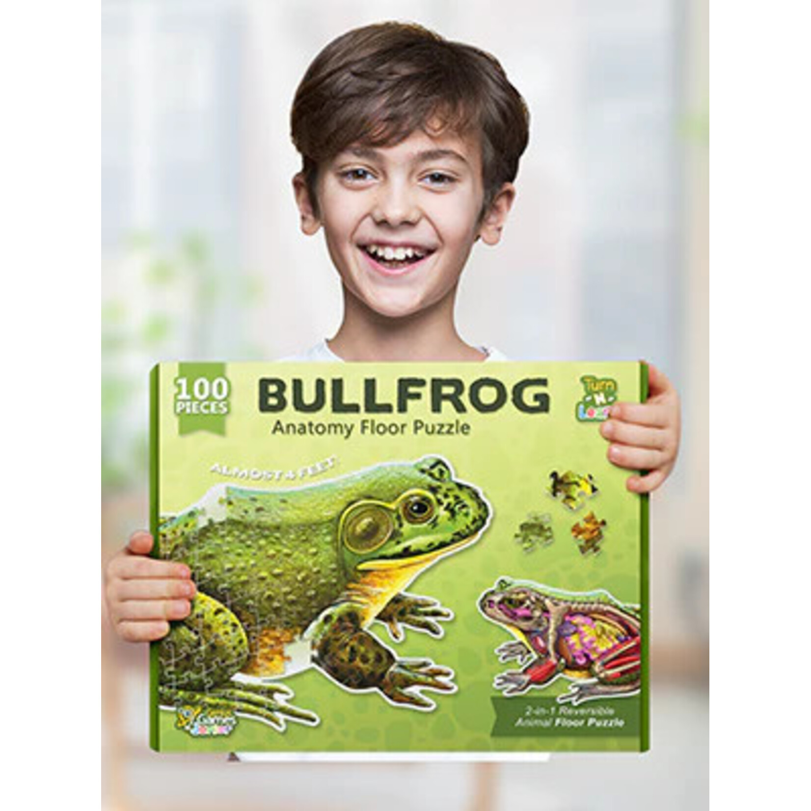 Genius Games Puzzle: Turn N Learn: Frog 100pc