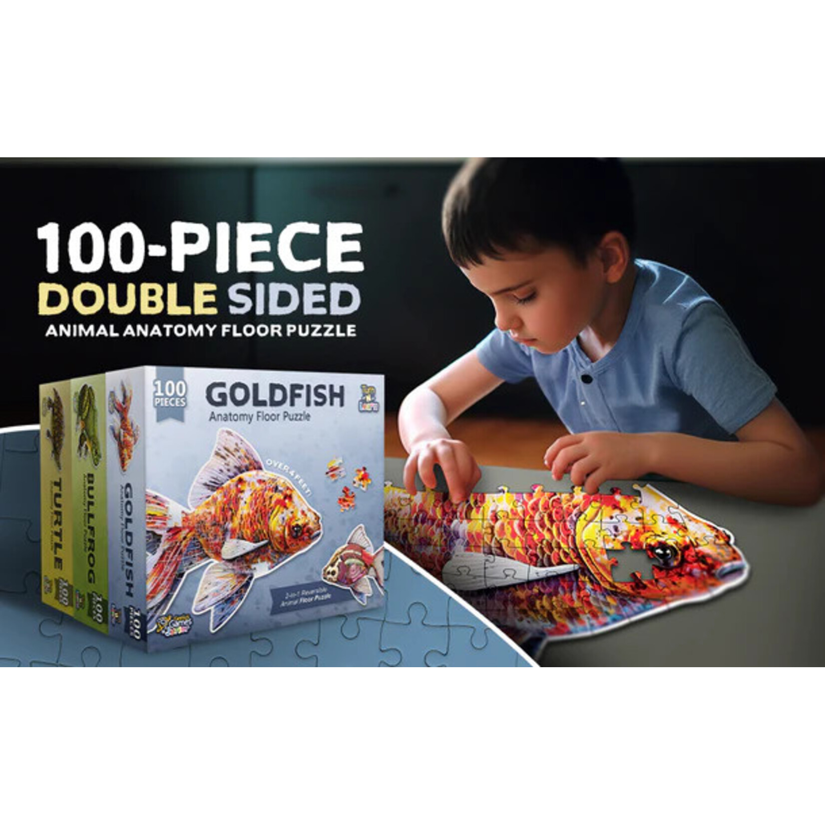 Genius Games Puzzle: Turn N Learn: Goldfish 100pc