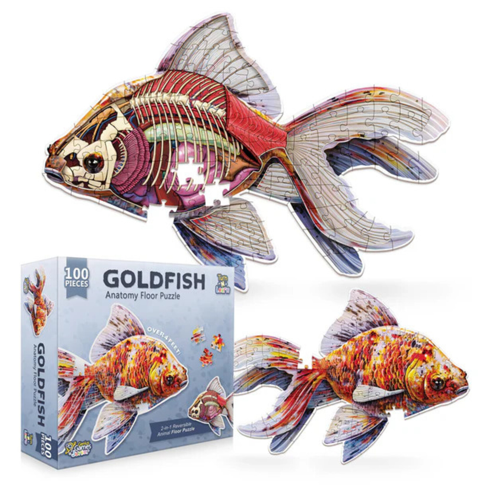 Genius Games Puzzle: Turn N Learn: Goldfish 100pc