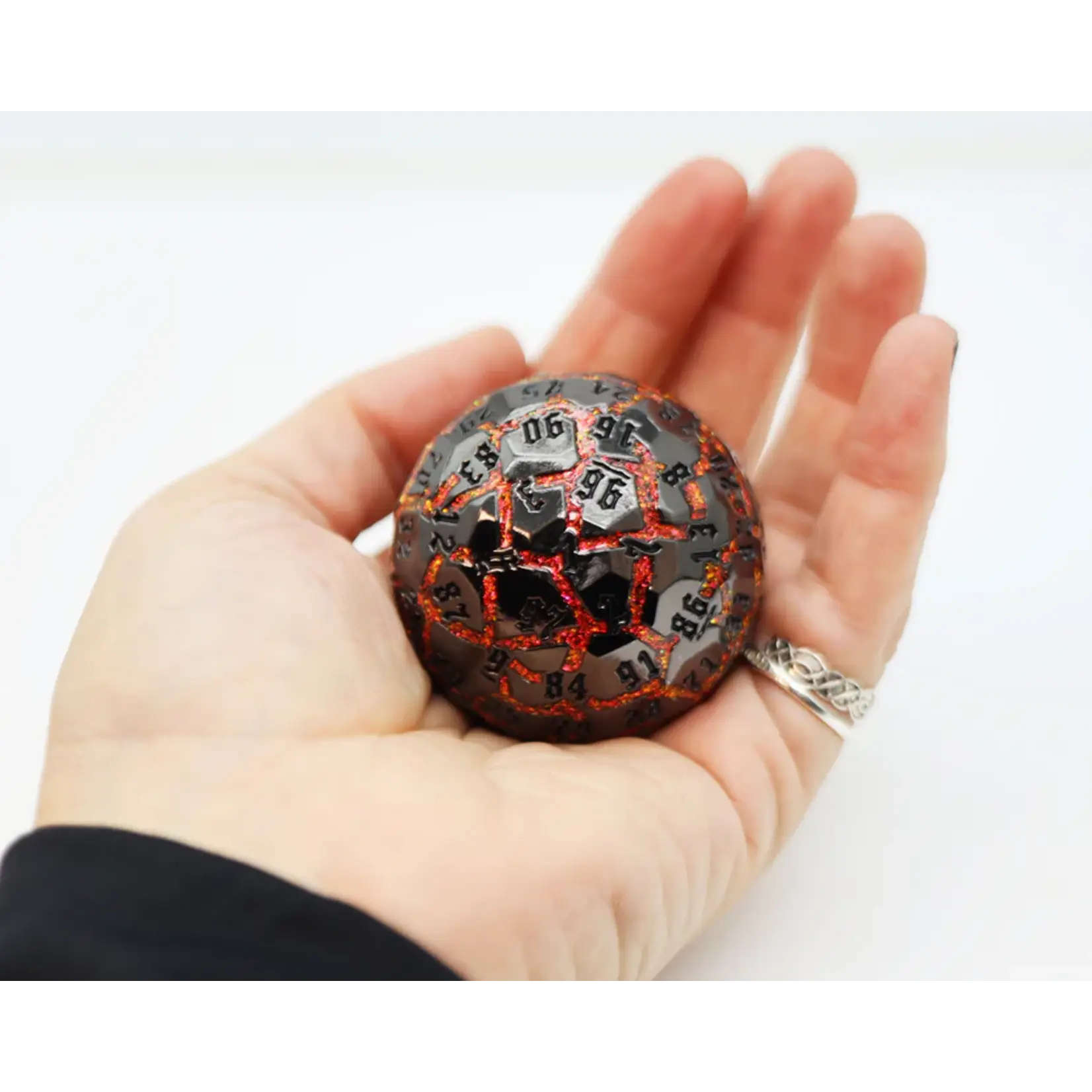 Foam Brain Games 50mm Metal D100 - Lava Pool