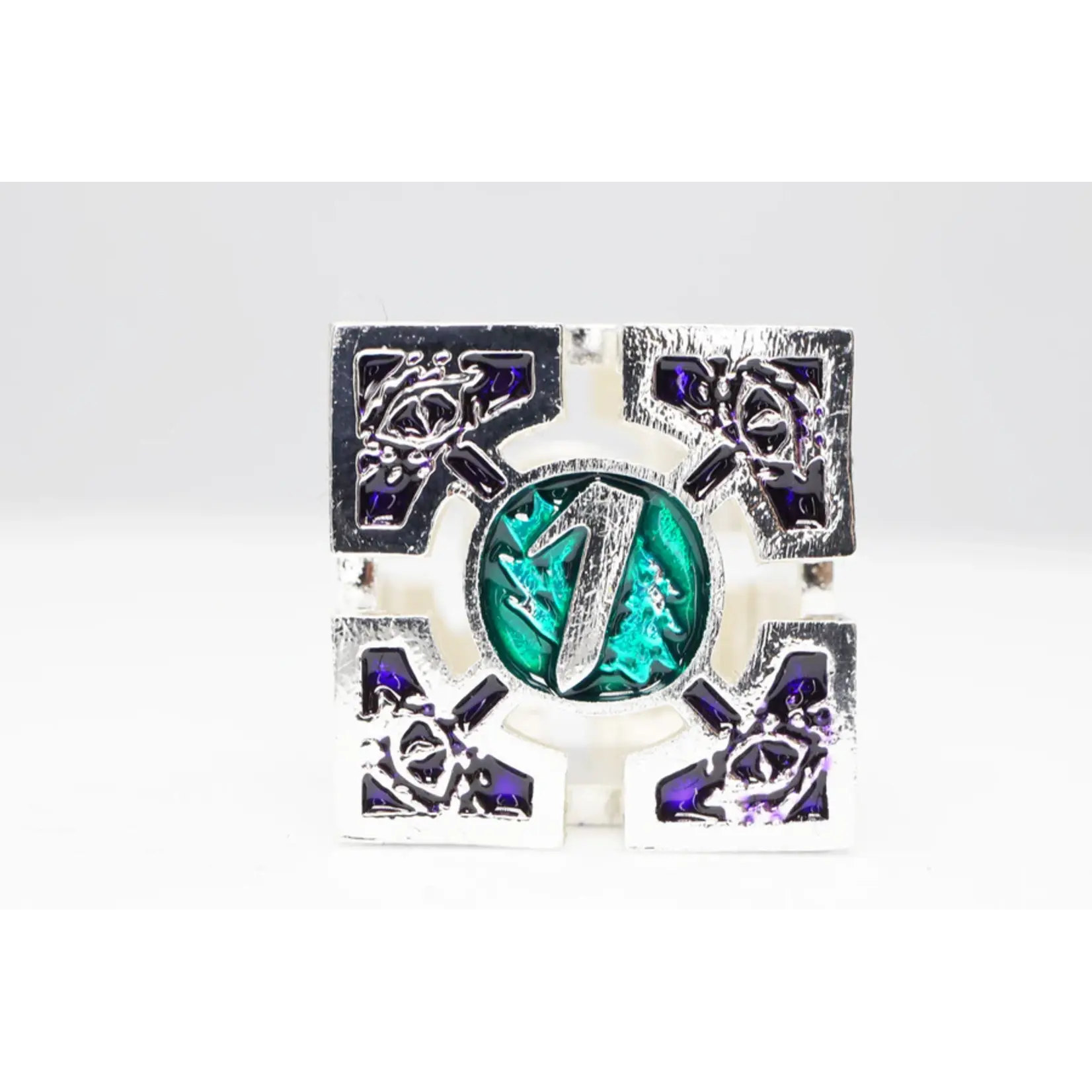 Foam Brain Games Oculus: Angelic - Metal RPG Dice Set w/custom tin