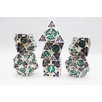 Foam Brain Games Oculus: Angelic - Metal RPG Dice Set w/custom tin