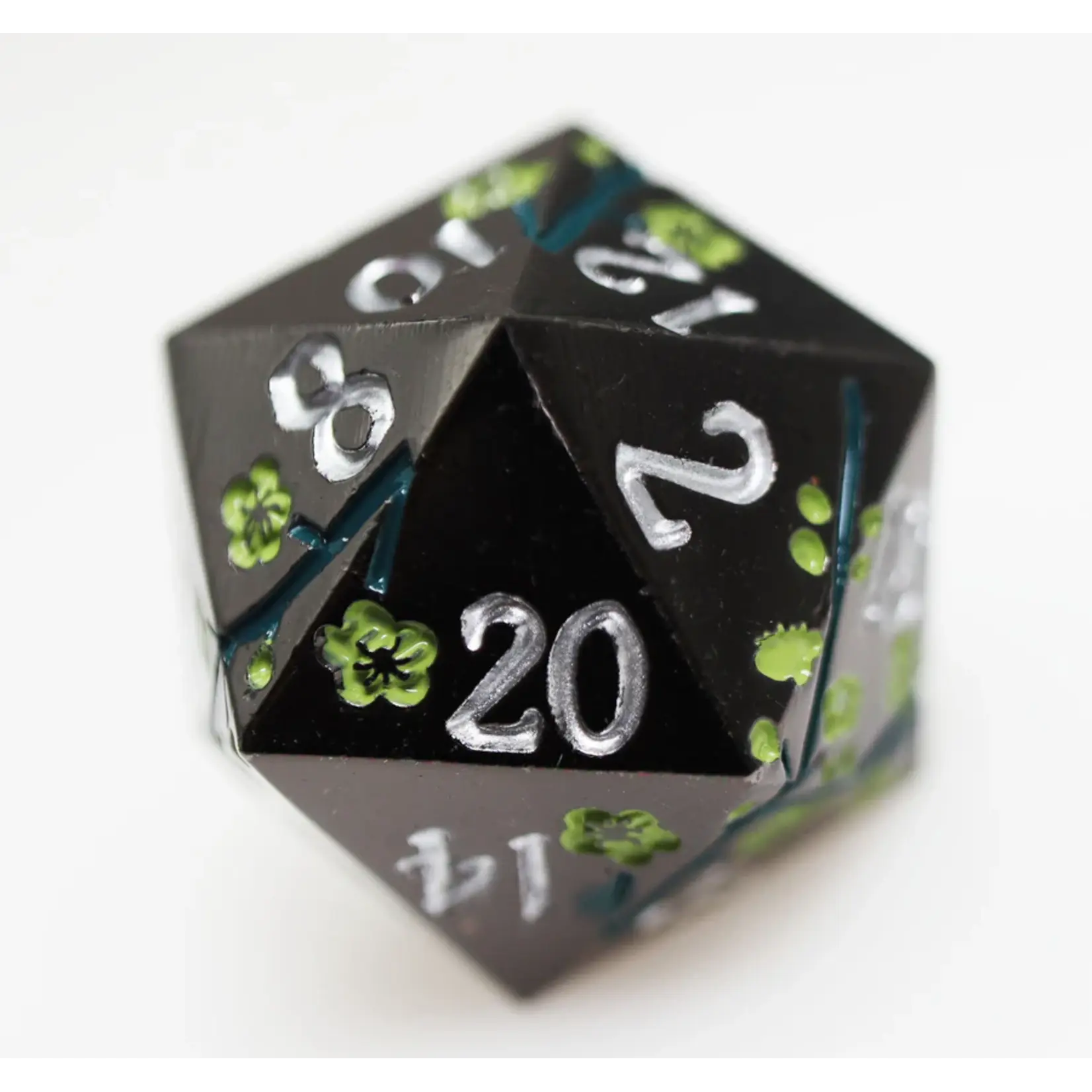 Foam Brain Games Metallic Bouquet: Dark Green Hellbore - Metal RPG Dice Set