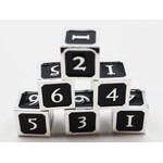 Foam Brain Games Black & Silver 6pc Metal D6's