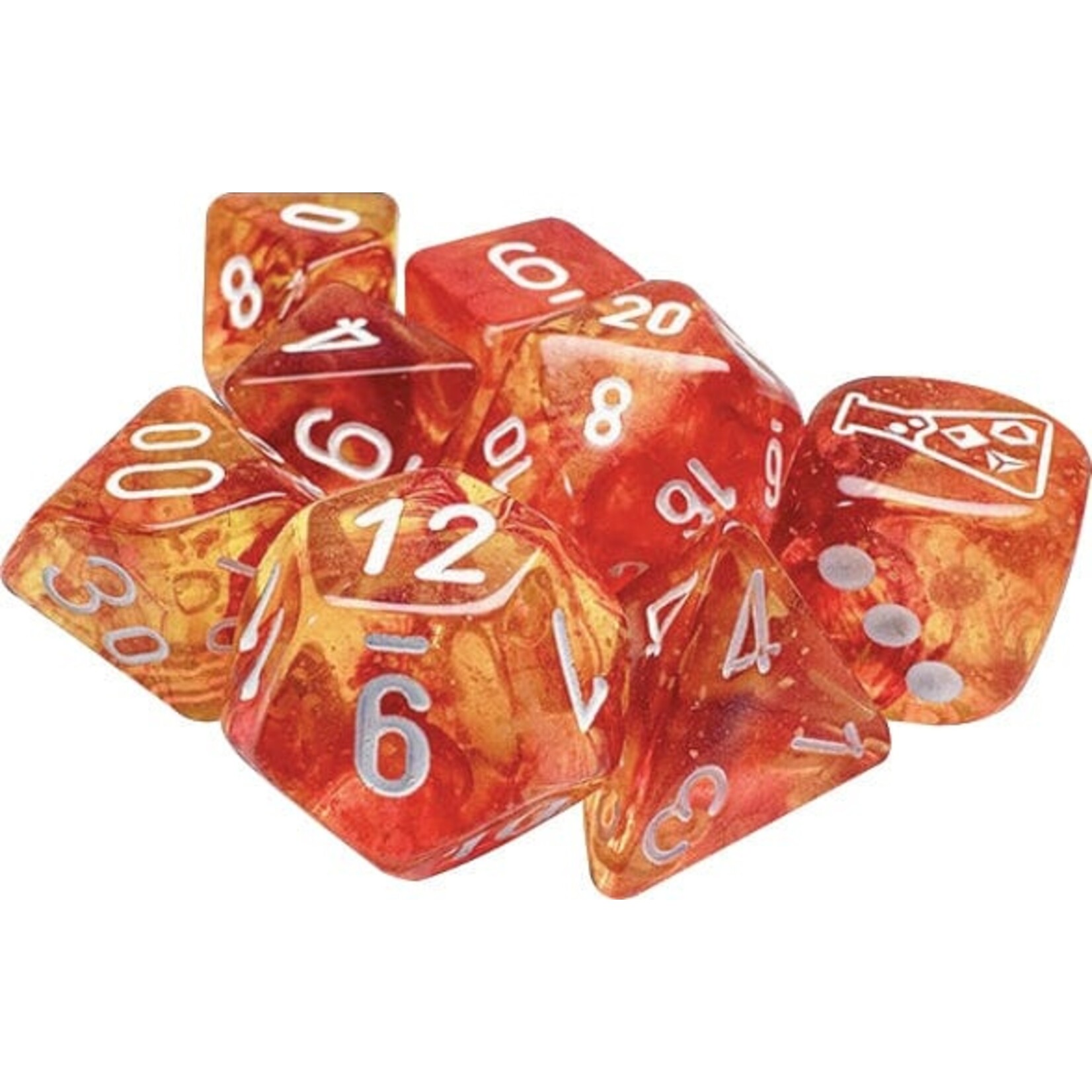 Chessex 30073 Lab Nebula Molten with White 7-Set