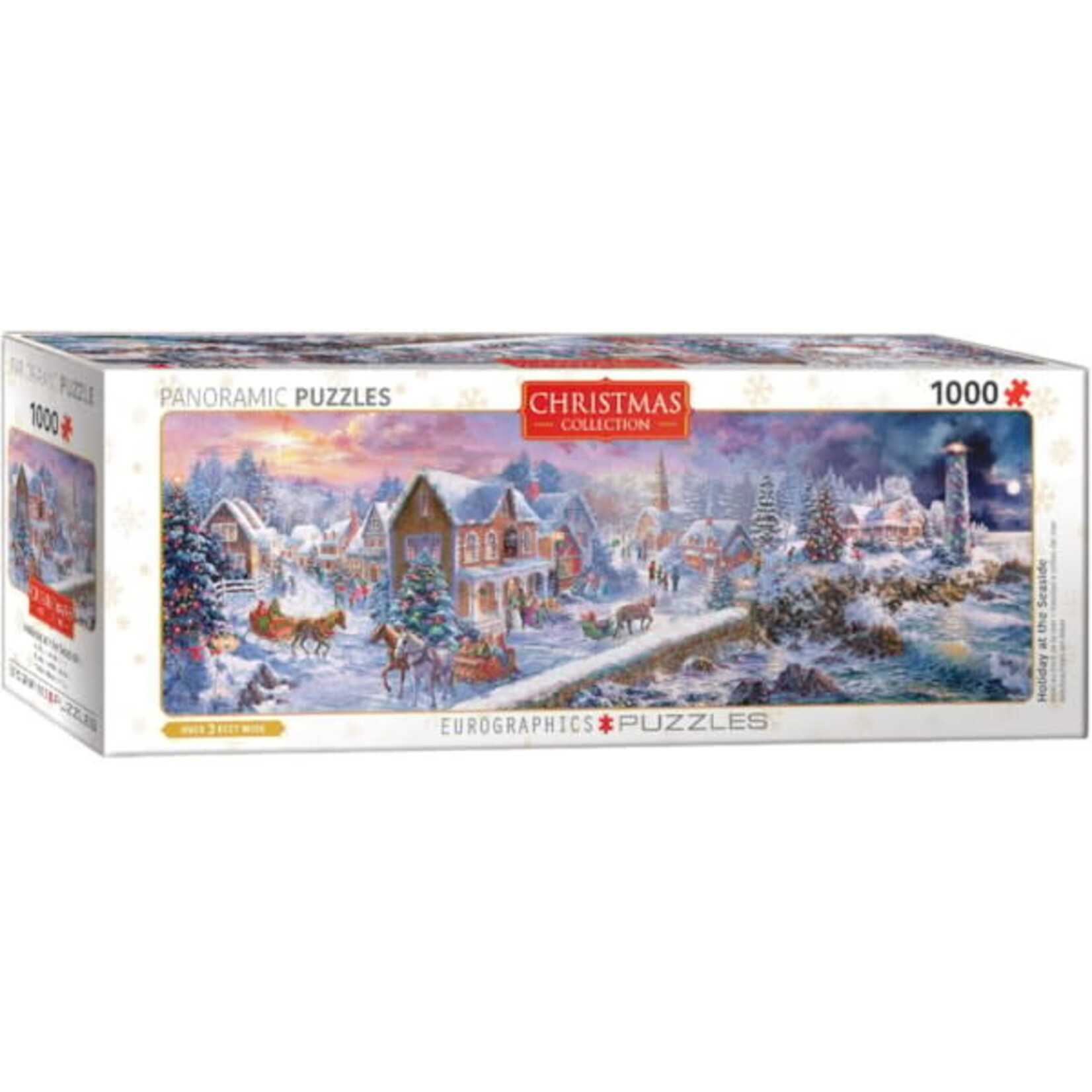 EuroGraphics Puzzles Holiday at the Seaside Panoramic 1000pc