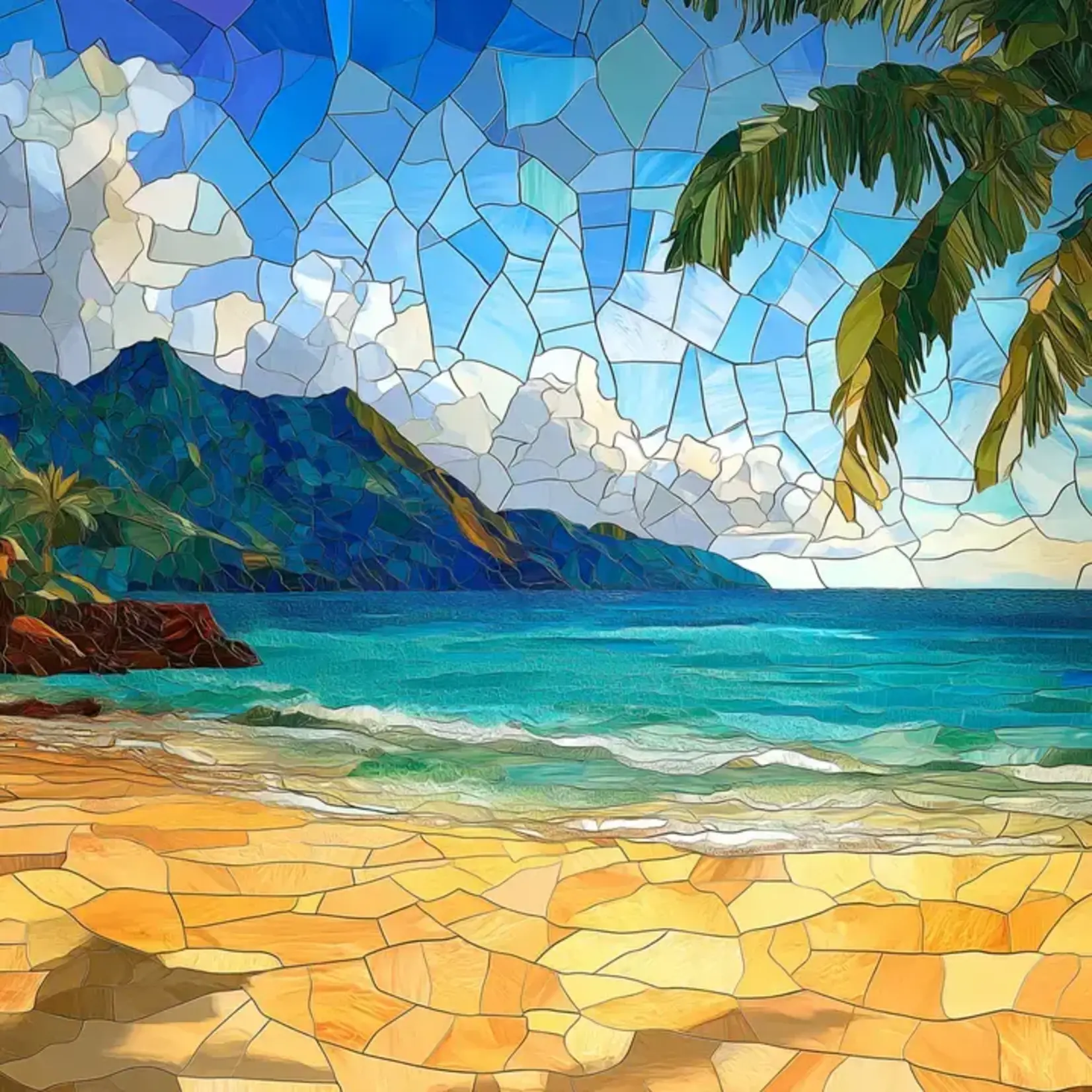 Trippy Puzzle Co Pieces of Paradis Classic Jigsaw Puzzle 1000pc