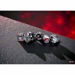Chessex Brushed Dice: Dark Side with Blue 7-Set