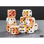 Chessex 16mm Brushed Dice: Sunrise with Black D6 12-Set