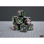 Chessex 16mm Brushed Dice: Paintball with Green D6 12-Set