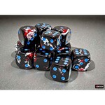 Chessex 16mm Brushed Dice: Wavebreak with Gold D6 12-Set