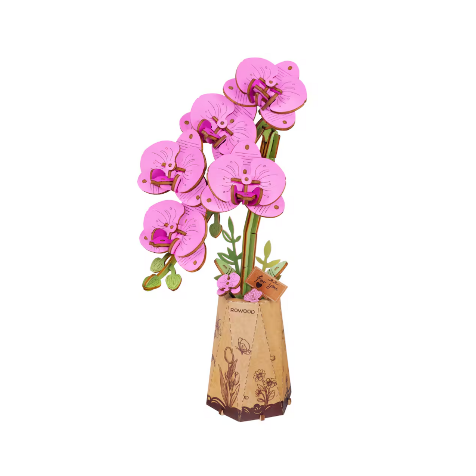 Robotime Purple Moth Orchid