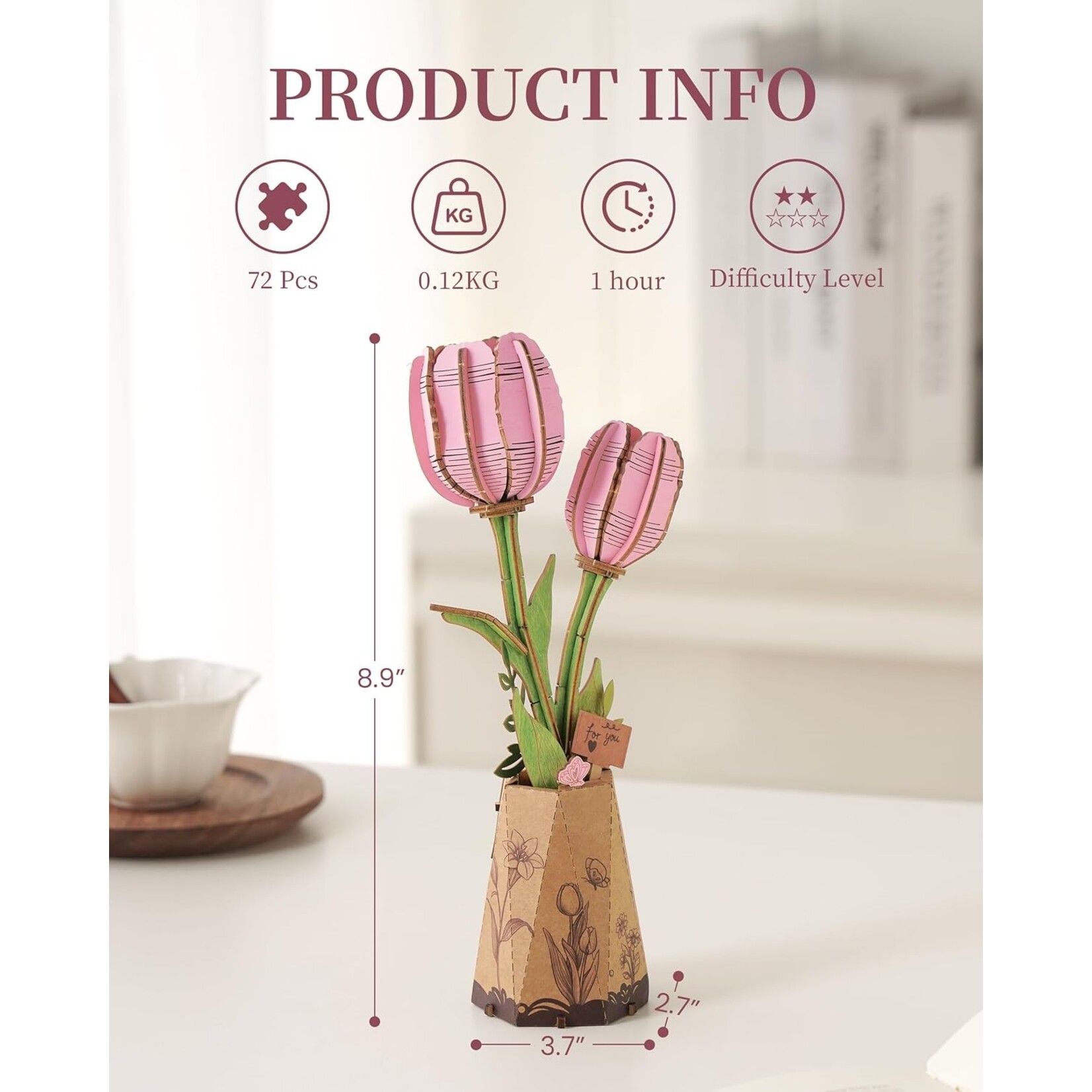 Robotime Pink Tulip